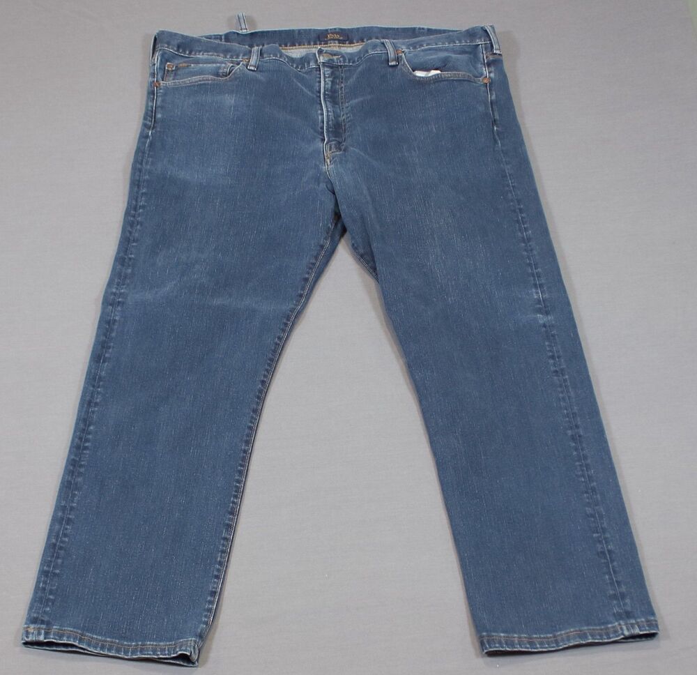 Polo Ralph Lauren Jeans Mens Blue Dark Wash Varick Slim Straight Denim Tag 44X36